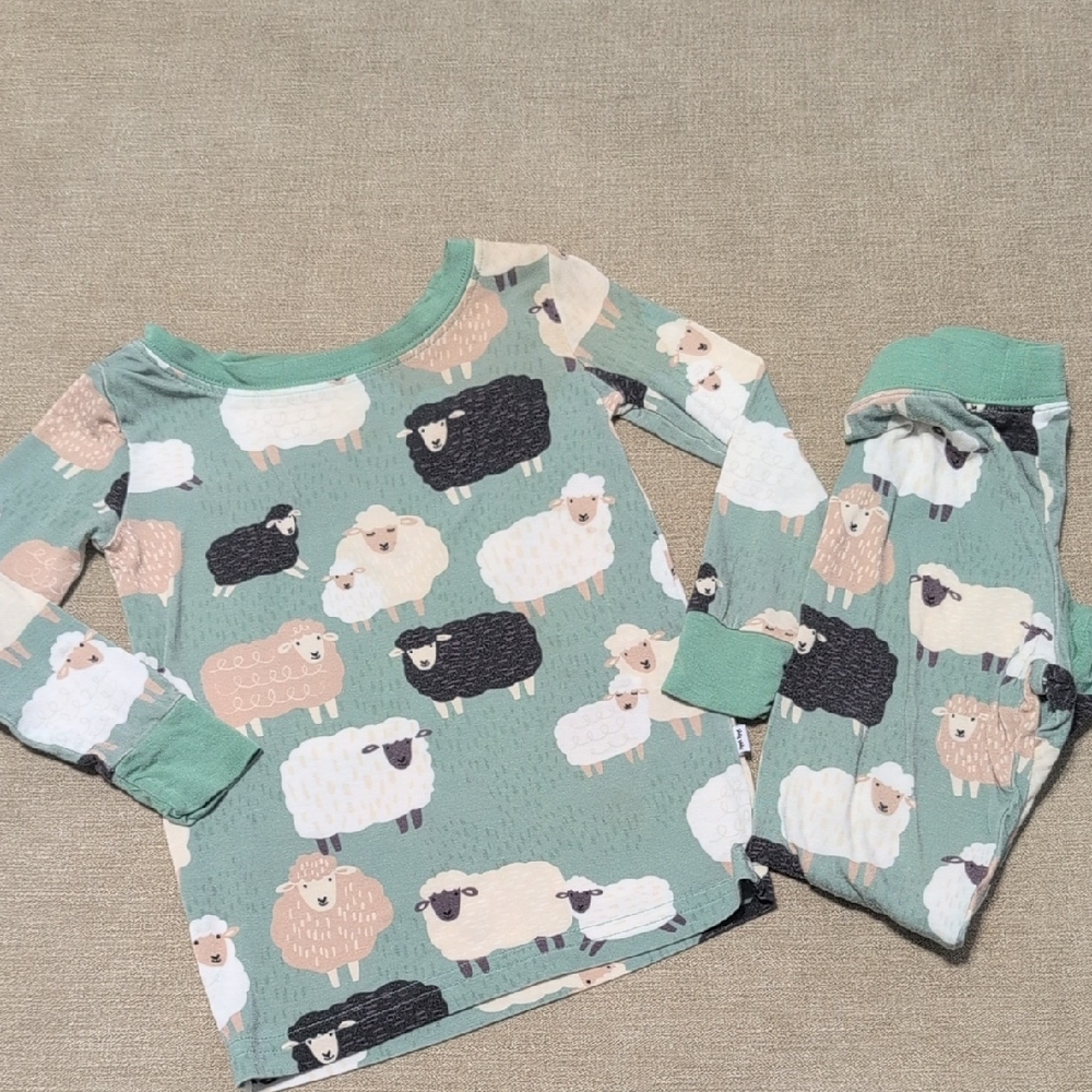 Little Sleepies 12-18m 2pc Pajamas In Little Sheepies